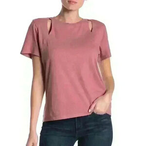 Joe's jeans NWT pink carlisia cut out tee medium